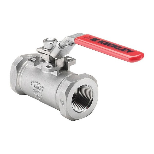 Keckley 3/8" NPT Stainless Steel Ball Valve Inline BVS3THRSSAGSL-038
