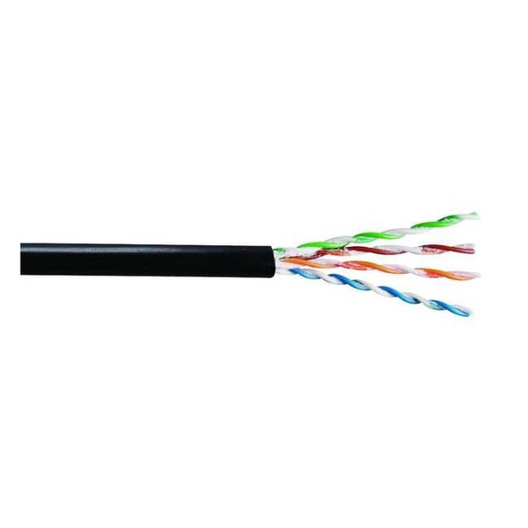 Genspeed Cable,Cat 5e,24 AWG,1000 ft,Black 5136100