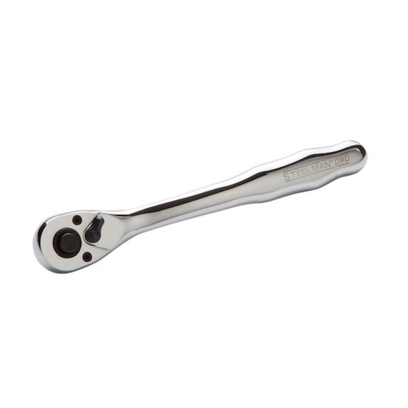 3-8" Drive 72 Geared Teeth Mini Head Quick Release Ratchet,3-8", Chrome  78185