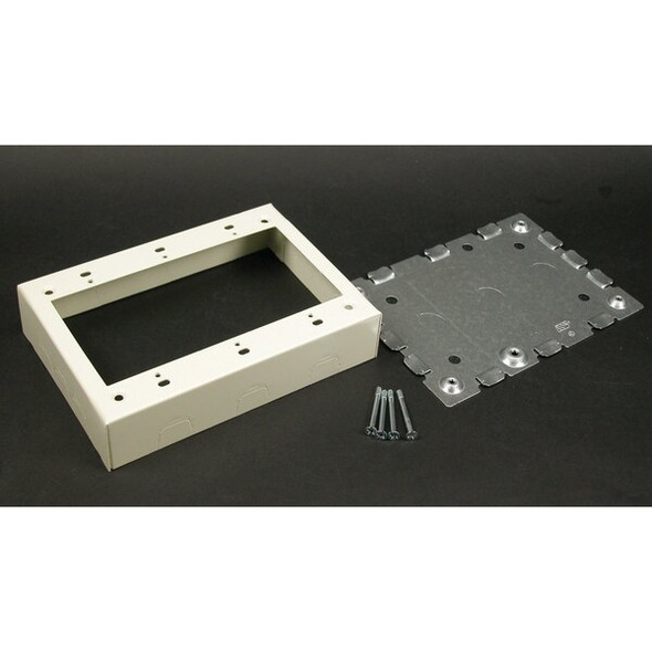 Wiremold Three Gang Box Fitting,Ivory,Steel V5747-3