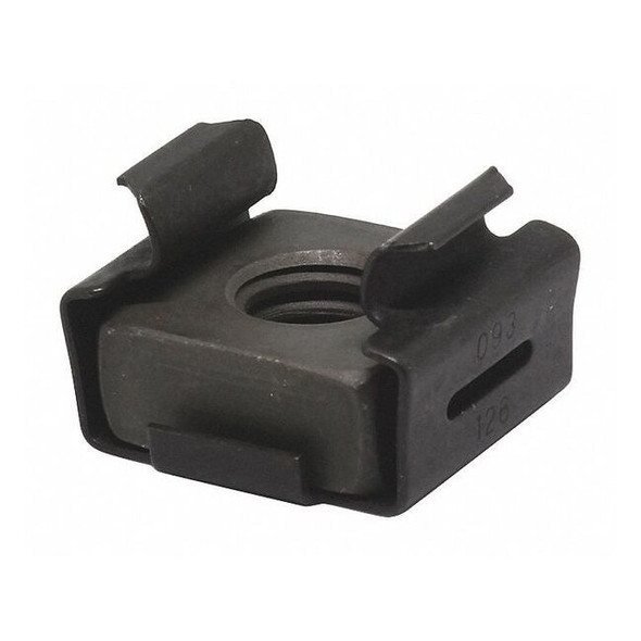 Cage Nut, 1/4"-20, Square Shape, Steel, Not Graded, Phosphate Finish, 25 PK