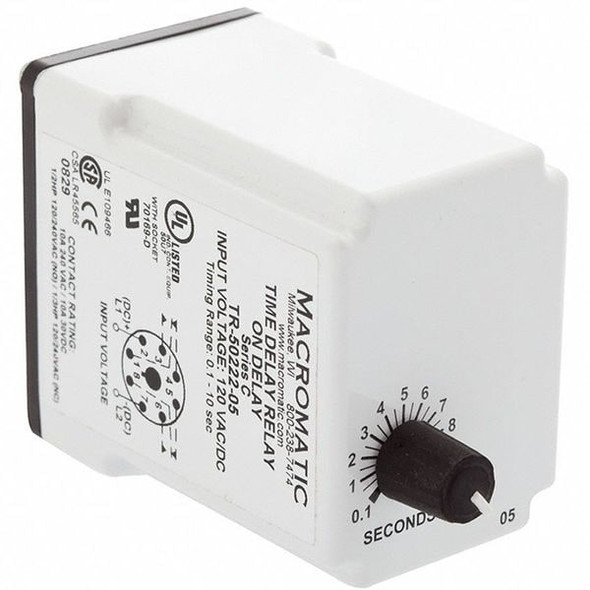 Single Function Time Delay Relay, Octal, Interval, 1 Functions 24V AC/DC, DPDT