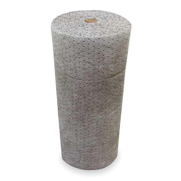 Sorbent Roll, 36 gal, 30 in x 150 ft, Universal, Gray, Polypropylene