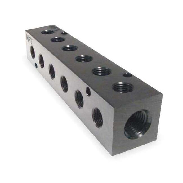 Pneumadyne Pipe Manifold Fitting, Aluminum, 1/4 in M10-125-6-90