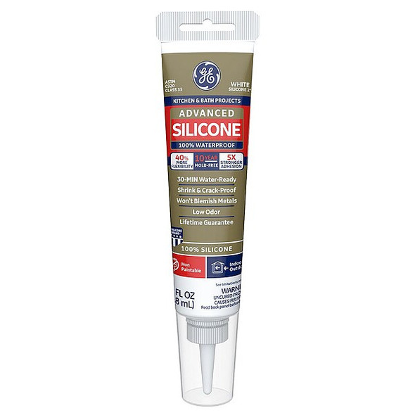 Ge Silicone Sealant,White,Advanced Silicone 2812566 Ge Silicone Sealant,White,Advanced Silicone 2812566
