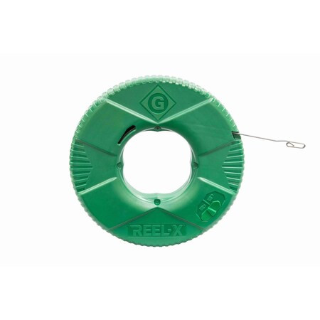Greenlee Steel Fish Tape,Shape Flat,1/4" dia FTXS-100W