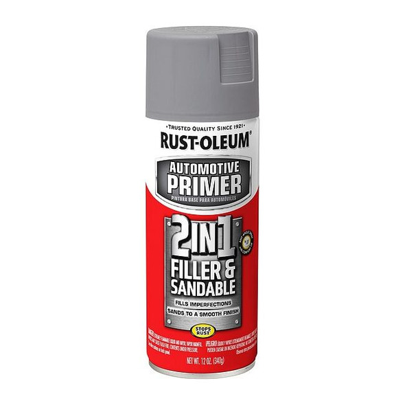 Rust-Oleum Filler and Sandable Primer . Gray, 12 oz, Flat 260510