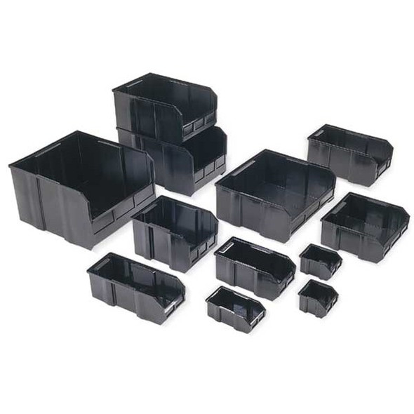Plastic Divider, Black, 10 1/4 in L, 4 3/4 in H, 6 PK