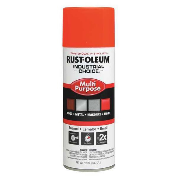 Rust-Oleum Spray Paint, Orange, Gloss, Solvent, 12 oz 1654830