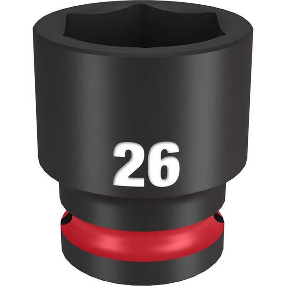 26mm SHOCKWAVE Impact Duty 1/2 in. Drive Standard 6 Point Impact Socket