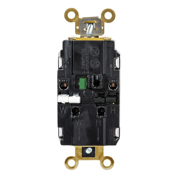 Hubbell Wiring Device-Kellems Receptacle,1 hp,125V AC,NEMA 5-20R HBL5362STW