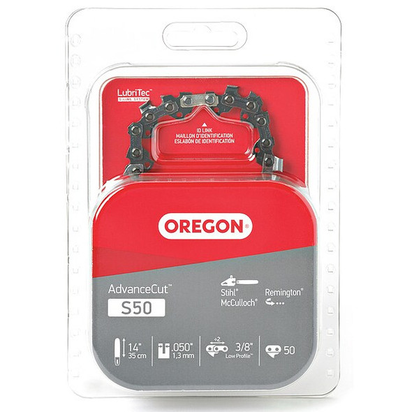 Oregon Saw Chain,14 In.,.050 In.,3/8 In. Pitch S50