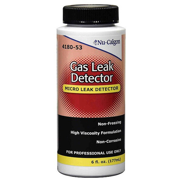 Nu-Calgon Gas Leak Detect,Yellow,6oz,Dauber Bottle 4180-53