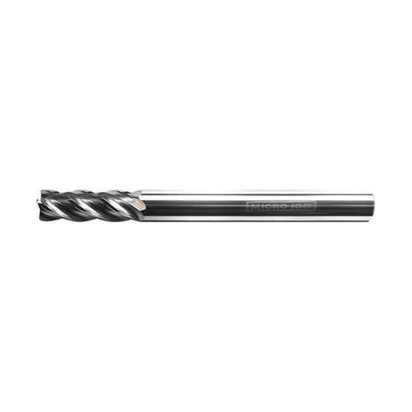 Micro 100 Carbide End Mill,7/16 In,Cut 1 In,4 FLT VHM-437-4X