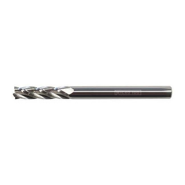 Micro 100 Carb End Mill,7/64 In,4FL,CC,AlTiN Coat GEM-109-4X