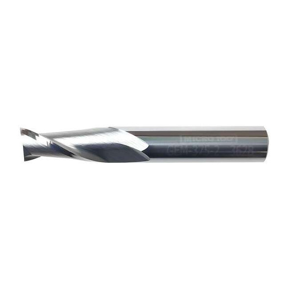 Micro 100 Carb End Mill,9/32 In,2FL,CC,Uncoated GEM-281-2