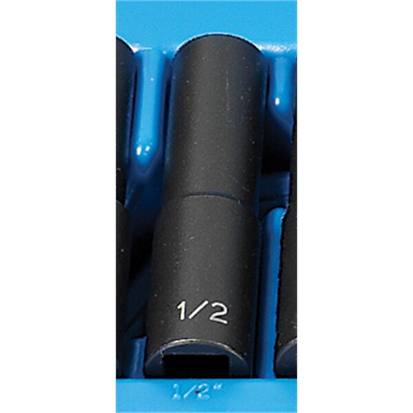 Grey Pneumatic Impact Socket,1/2",1/2"D,12pt. D 2116D