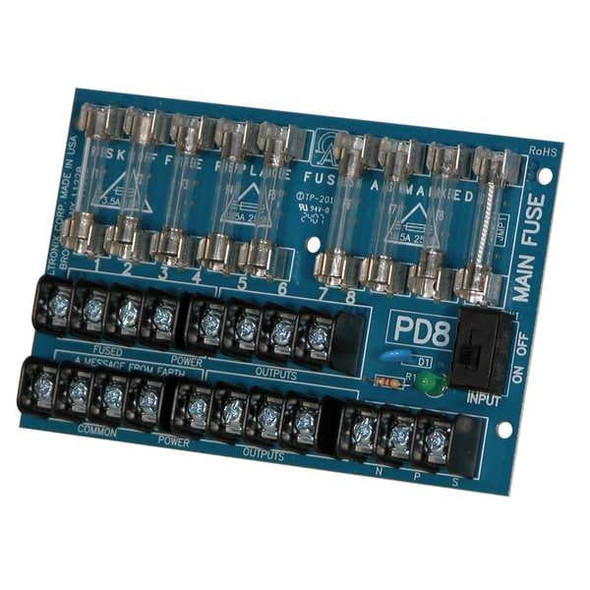 Altronix Power Dist Module 8 Output Fuse PD8
