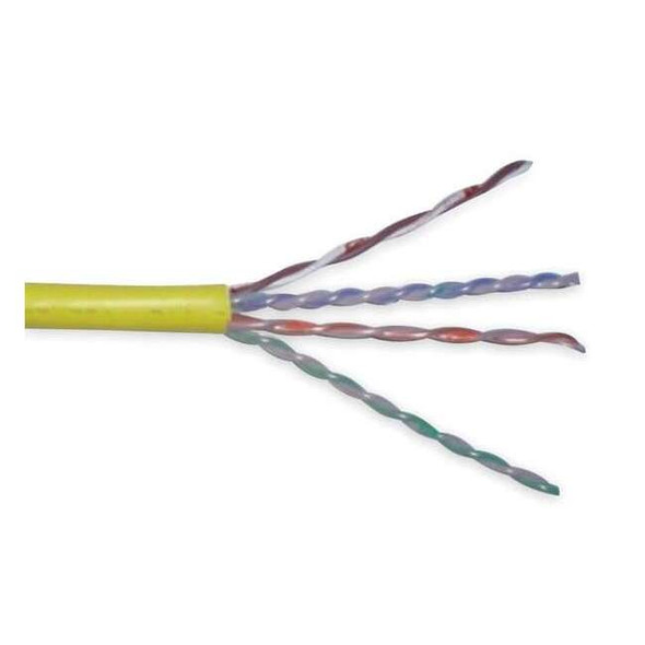 Genspeed Cable,Cat 6,23 AWG,1000 ft,Yellow 7131102