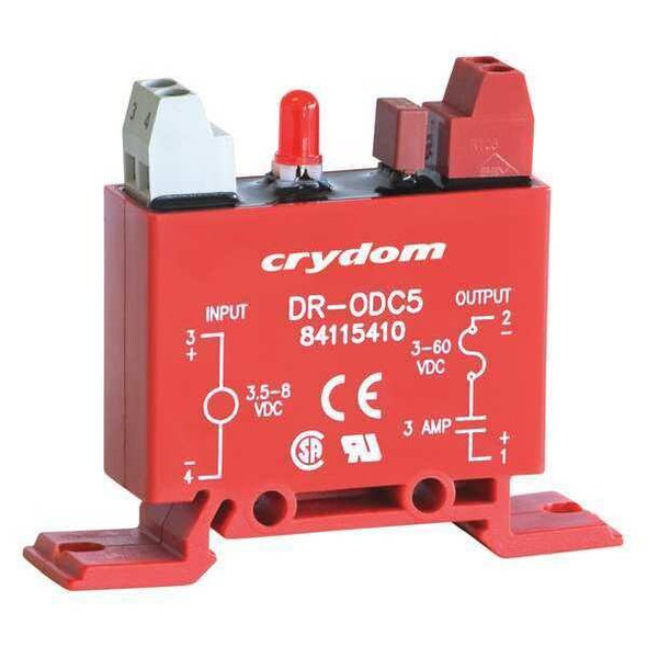 Crydom Input/Output Relay,3A,DIN Rail,Red DR-ODC5