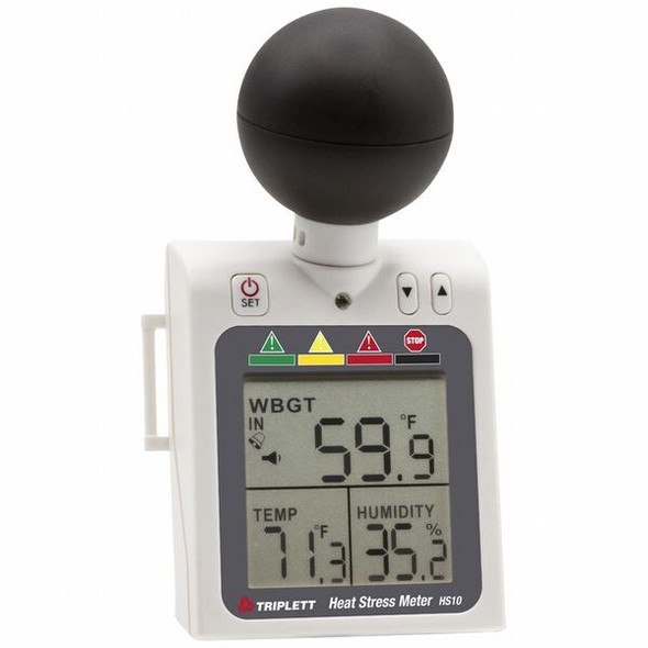Triplett Heat Index Meter,Wet Bulb Globe,Plastic HS10