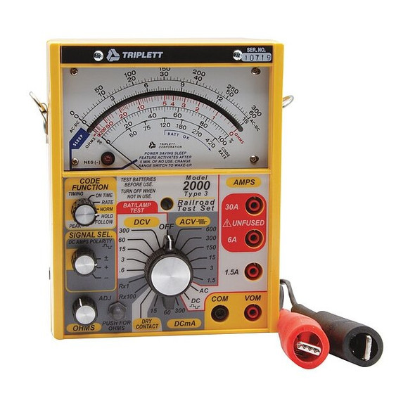 Triplett Analog Multimeter, 600 V, 30 A, 100 ohm 2010