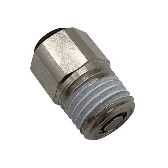 Legris Metric Push-to-Connect Fitting, Brass, Silver 3091 06 10