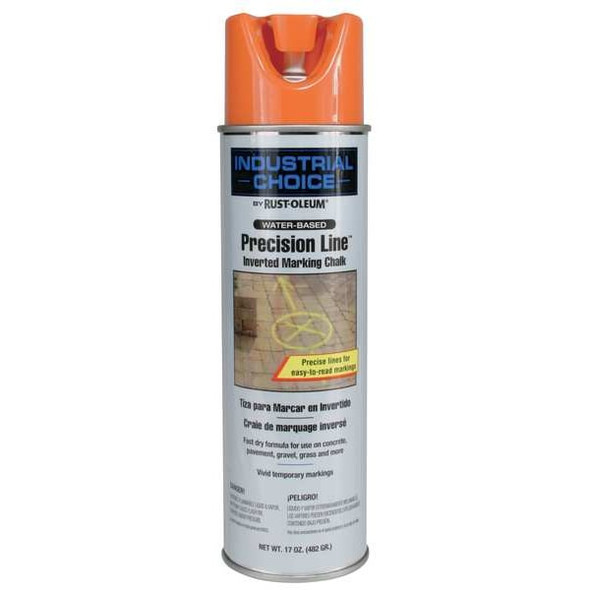 Rust-Oleum Inverted Marking Chalk Aerosol, 17 oz, APWA Orange, Water -Based 205233