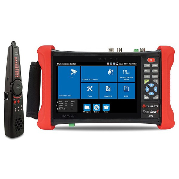 Triplett Camera Tester,1 Input,Black/Red,1.8" D 8174
