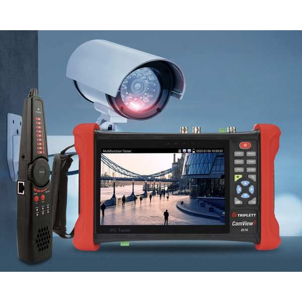 Triplett Camera Tester,1 Input,Black/Red,1.8" D 8174