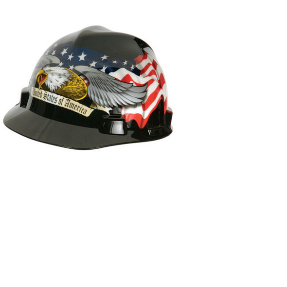 Freedom Series™ V-Gard® Helmet, Fas-Trac Ratchet, Cap, American Eagle