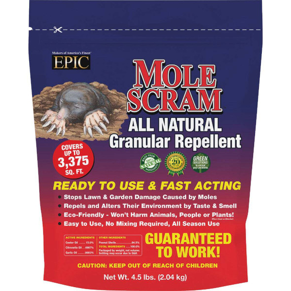Mole Scram 4.5 Lb. Granular Organic Mole Repellent 12040