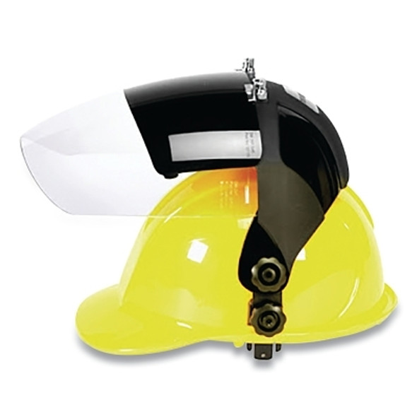 DP4™ Series Multi-Purpose Faceshield, Flip-Up IR Window & Unv Hard Hat Slot Adaptor, AF/Clear, Sh 8 IR, 9 in H x 12.125 in L