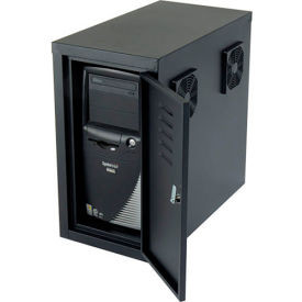 Global Industrial Orbit CPU Side Cabinet with Front/Rear Doors and 2 Exhaust Fan