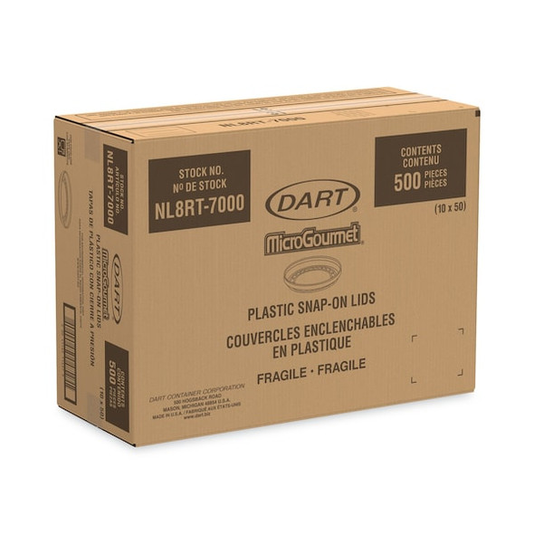 Dart Deli Container Lids,1/2 in H,PK500 NL8RT-7000 Dart Deli Container Lids,1/2 in H,PK500 NL8RT-7000