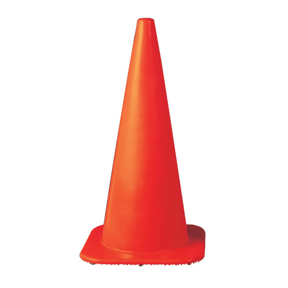 Cortina W Series Traffic Cone, 28", 7 lb, Fluorescent Orange, 1/Each