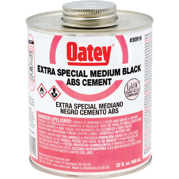 Oatey 32 Oz. Medium Bodied Black Extra Special ABS Cement 30919