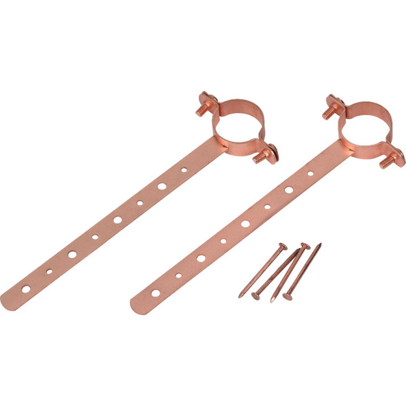 Oatey 3/4 In. x 6 In. Copper-Coated Pipe Hanger Strap 33695 Pack of 25
