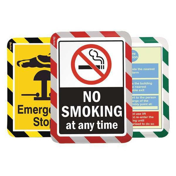 Tarifold Sign Holder, Green/White, Magnetic, PK2 P194945