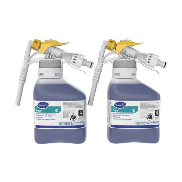 Diversey Bathroom Cleaner, 1.5L Hose End Connection Bottle, 2 PK 93145310