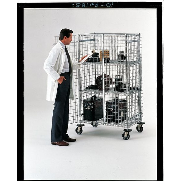 Metro Wire Security Cart,900 lb.,48 In. L SEC55DC