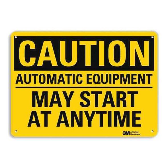 Safety Sign, 10 in Height, 14 in Width, Aluminum, Vertical Rectangle, English