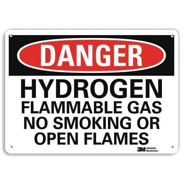 Lyle Danger No Smoking Sign,10" x 14",Alum U3-1667-RA_14X10