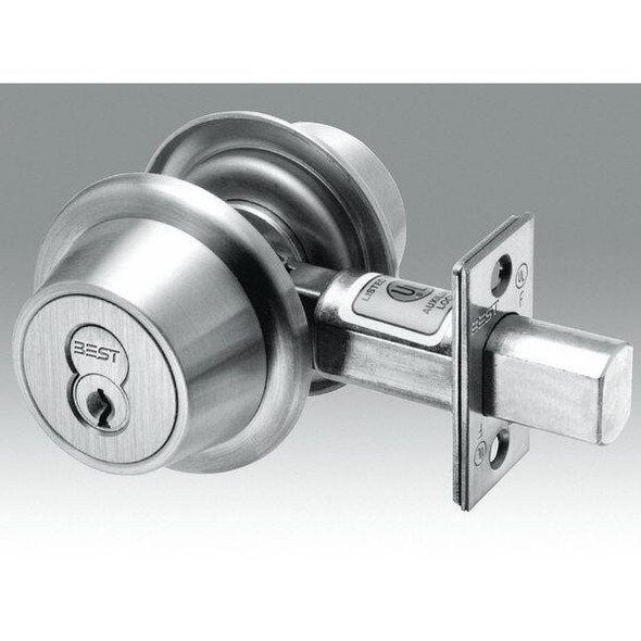 Best Deadbolt,Cylindrical,2-3/8" Backset 8T27LSTK626