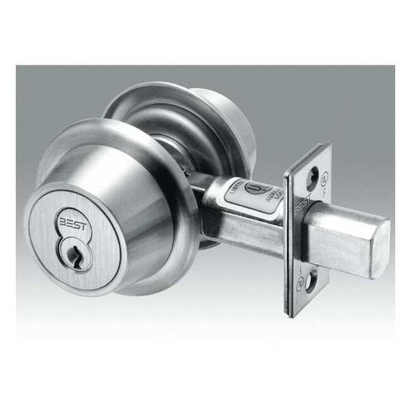 Best Deadbolt, Cylindrical, 2-3/8" Backset 8T27LSTK626