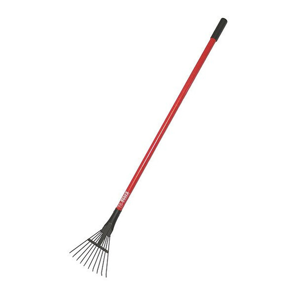 Bully Tools 8 in Shrub Rake, 10 Tines, 59-1/2 in L Fiberglass Handle 92317