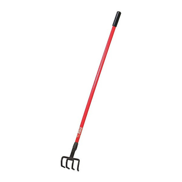 Bully Tools Four Tine Cultivator,Long Fiberglass Ha 92334
