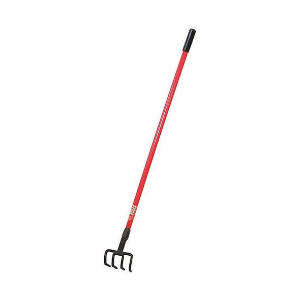 Bully Tools Four Tine Cultivator,Long Fiberglass Ha 92334