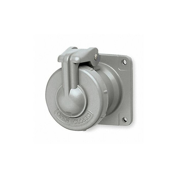 Hubbell Killark Pn&Slv Rec,Gray,30 A;4Pl,Three VR341