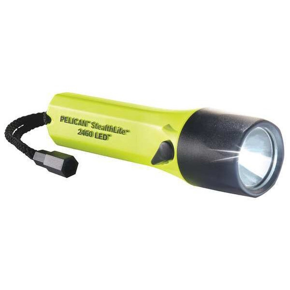 Pelican High Visibility Yellow Rechargeable LED Flashlight, NiMH AA, 183lm 2460C